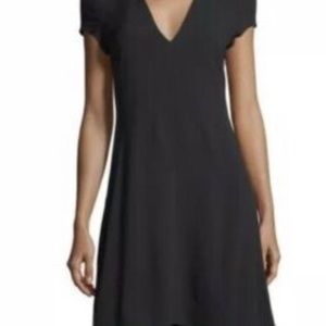 Theory Black Rosina Crepe Easy Day Dress - Size 00 New with tags